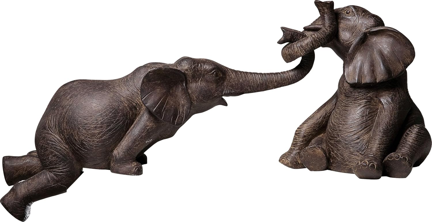 Kare Design Elefant Zirkus – figurines décoratives en polyrésine, lot de 2 (22 x 54 x 18 cm)