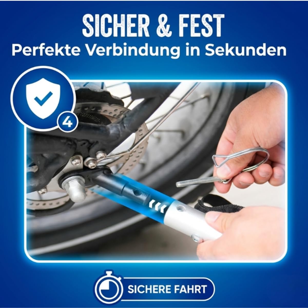 Detalle de Liebdorf Fahrrad Anhängerkupplung – Universaler Adapter für E-Bike & Fahrrad
