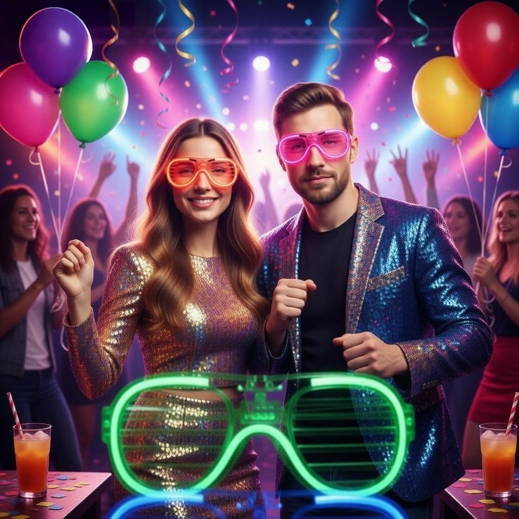 Thumbnail 2 de Pengcheng 8pc Glowing LED Glasses