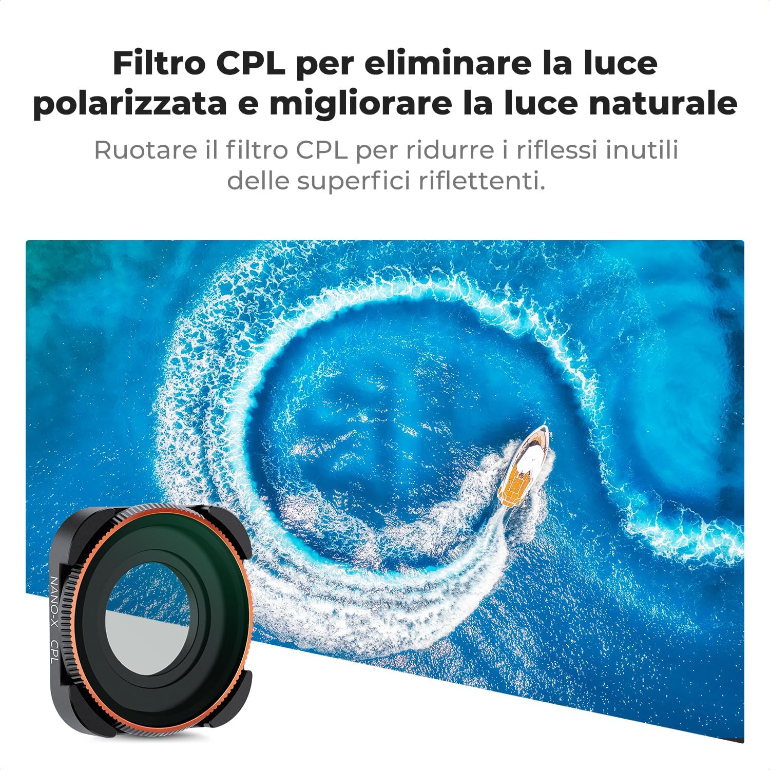 Detalle de K&F Concept Set filtri CPL ND8 ND16 ND32 per GoPro