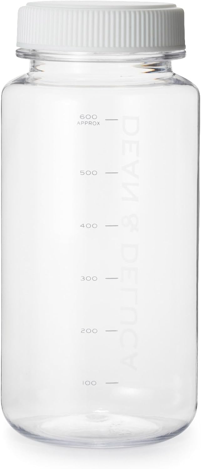 Detalle 2 de DEAN & DELUCA 4570119244627 ウォーターボトル 600ml 目盛り付き・広口・トライタン製