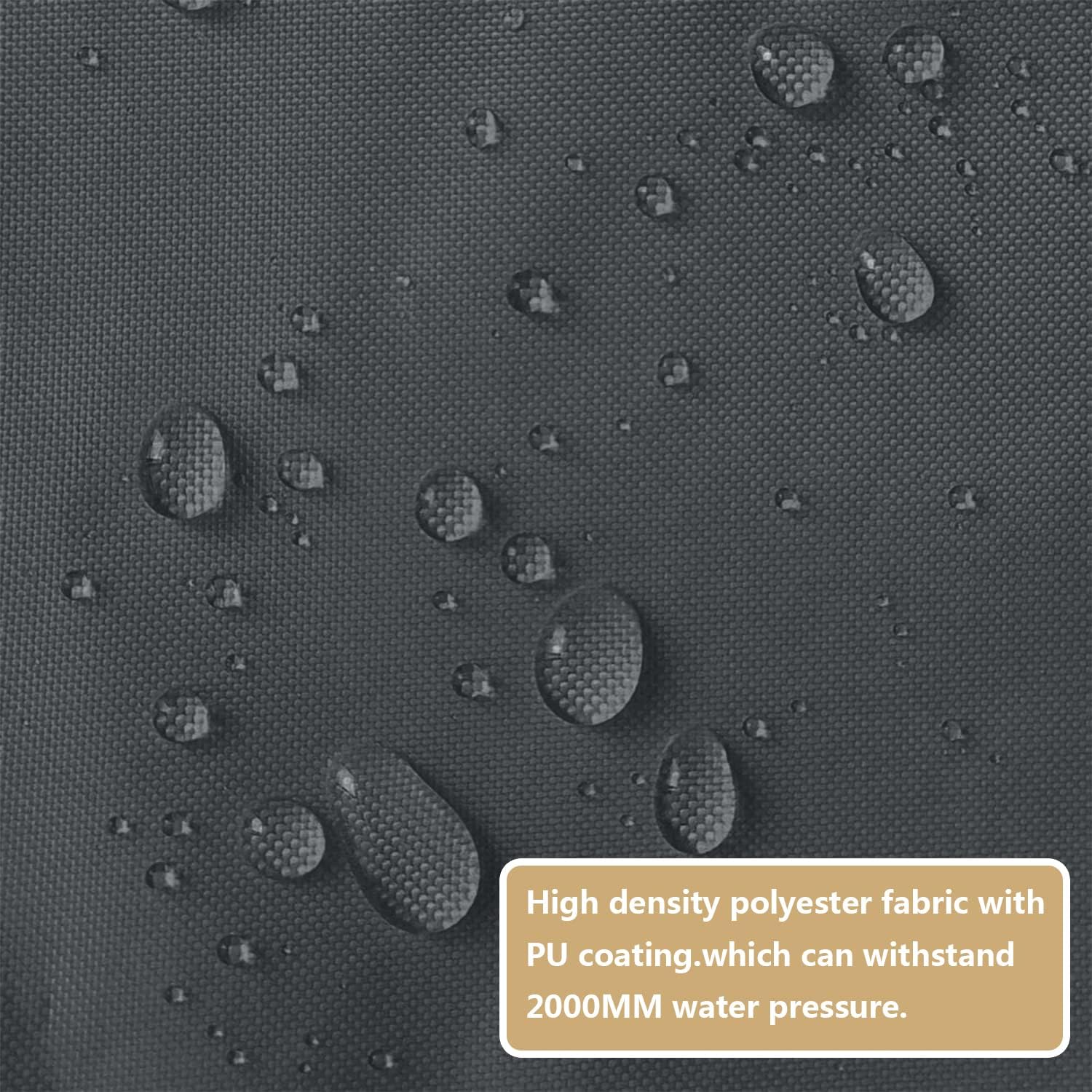 Thumbnail 3 de Sonnensegel wasserdicht 2x3 m – Dunkelgrau, UV-Schutz und Wetterschutz für Terrasse und Garten
