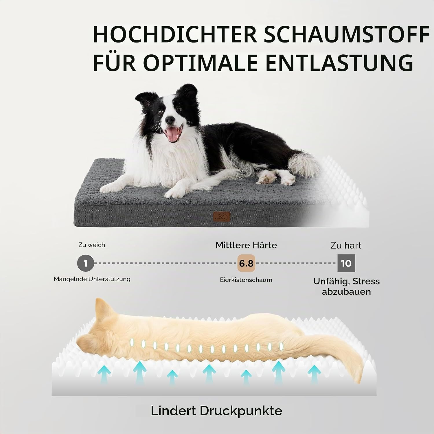 Detalle 2 de BEDSURE orthopädisches Hundebett 112×81×7,6 cm