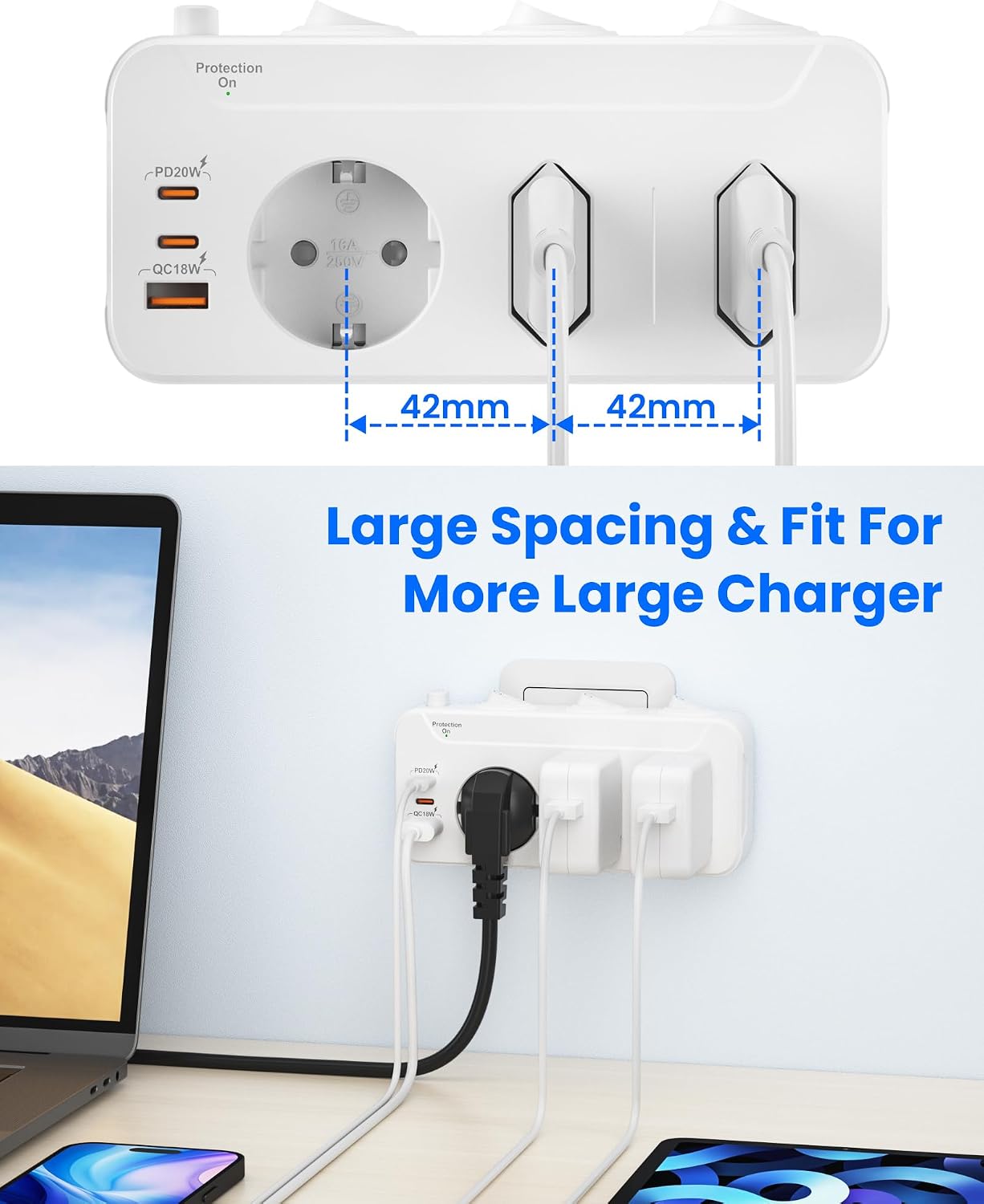 Thumbnail 6 de Doppelstecker Steckdosen USB C mit Schalter 20W