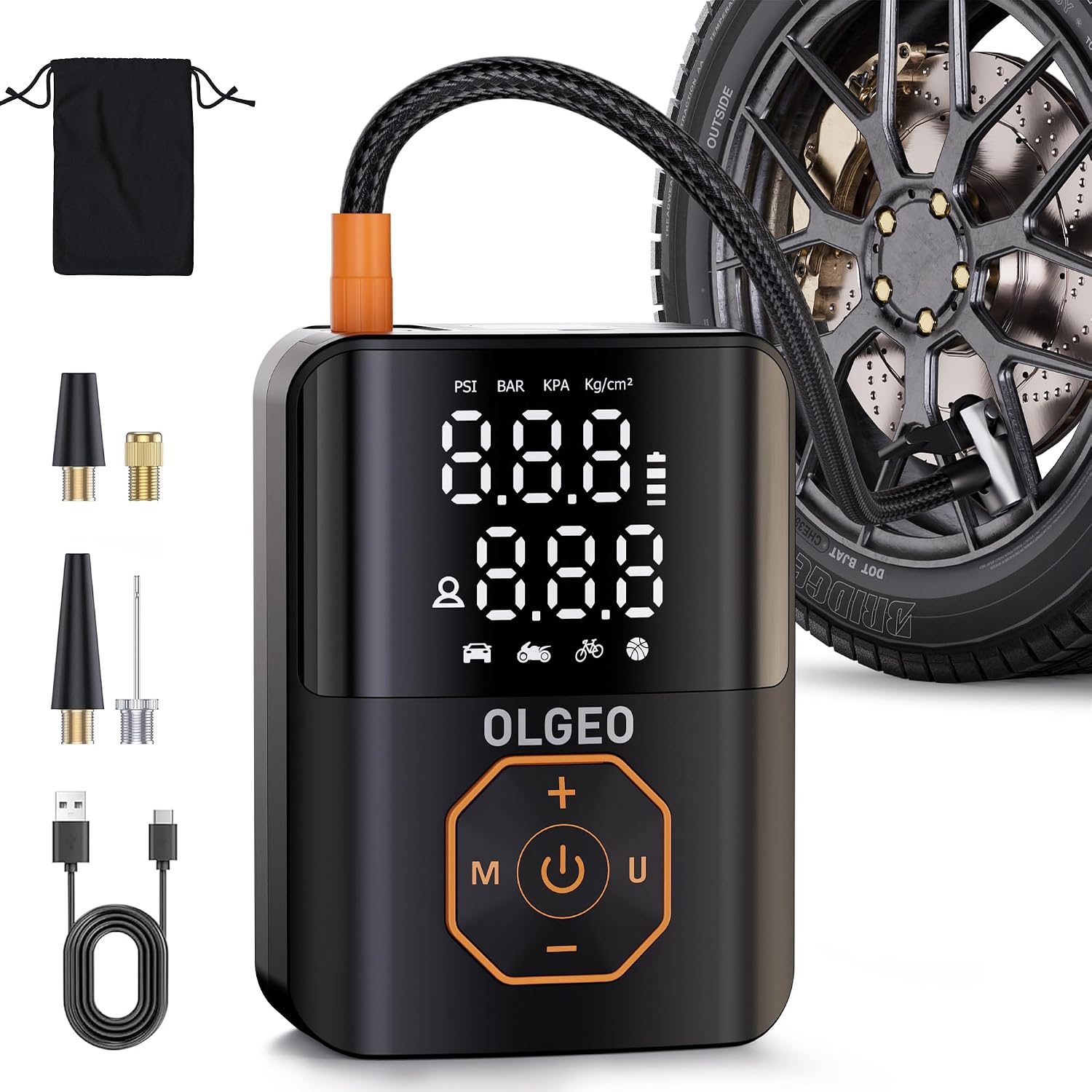 Detalle de Tire Inflator Portable Air Compressor 160 PSI 📈