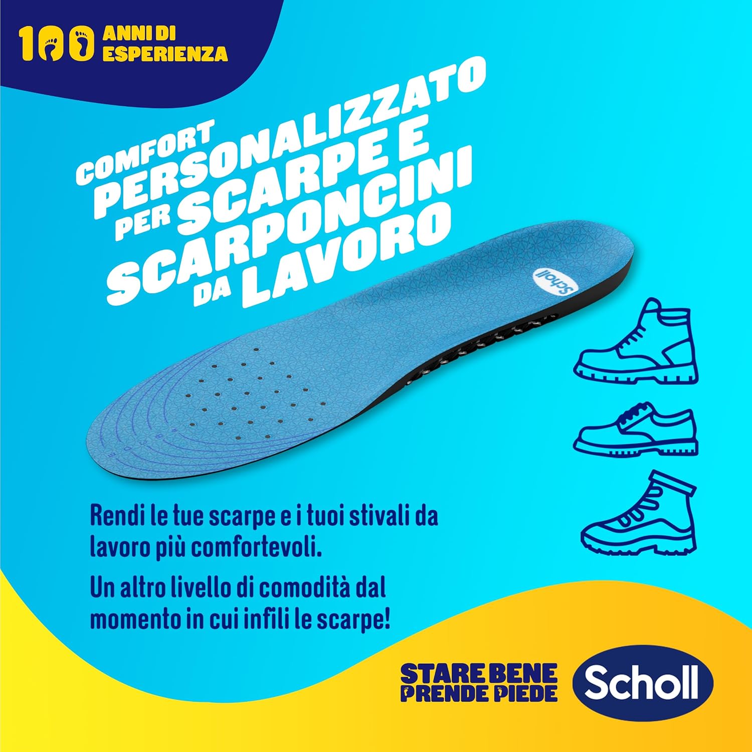 Detalle de Dr. Scholl's GelActiv Solette per Scarpe e Scarponcini da Lavoro – GelWave, Taglia 35.5–40.5