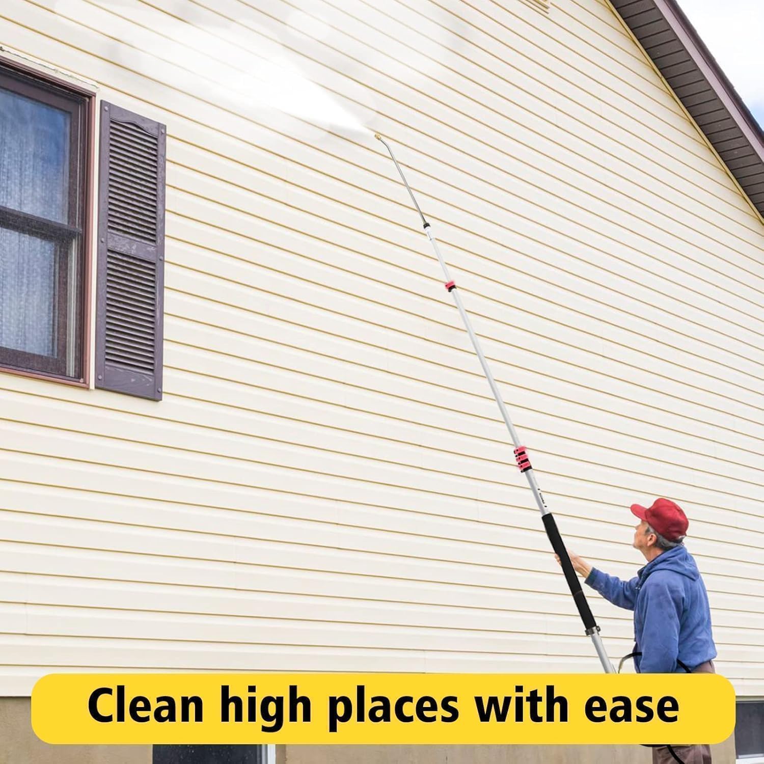 Thumbnail 5 de 24 FT Pressure Washer Telescoping Wand — 24 ft extension for power washers