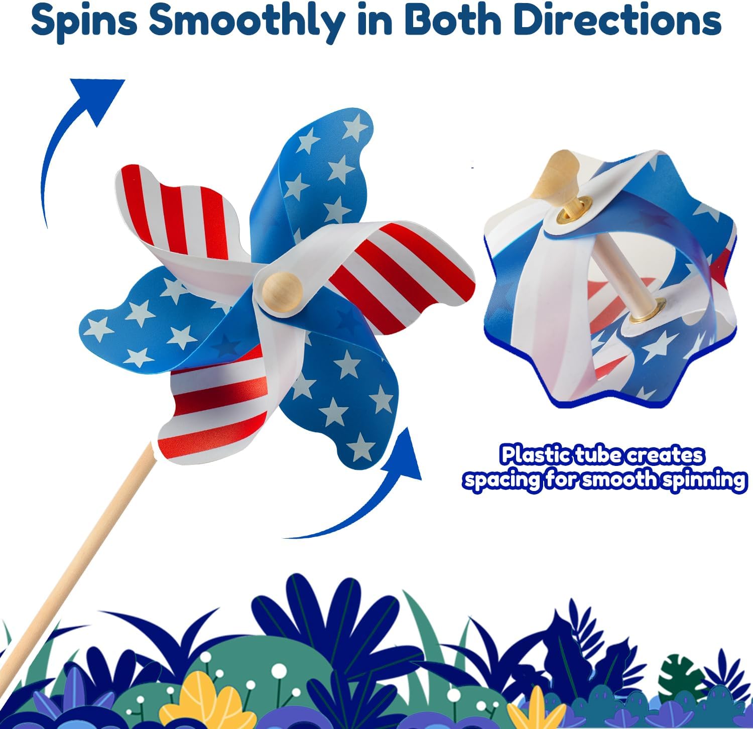Detalle de IiILittle Patriotic Pinwheels, 12-Pack