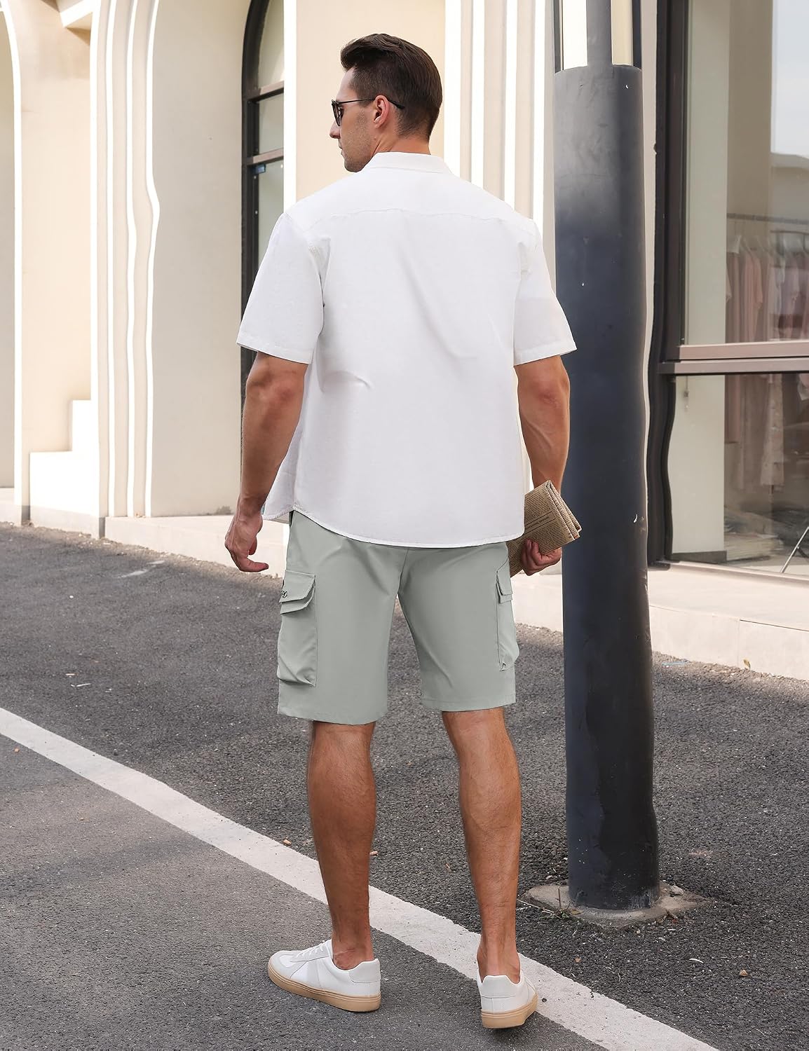 Detalle de APTRO Men's Cargo Shorts 9-inch