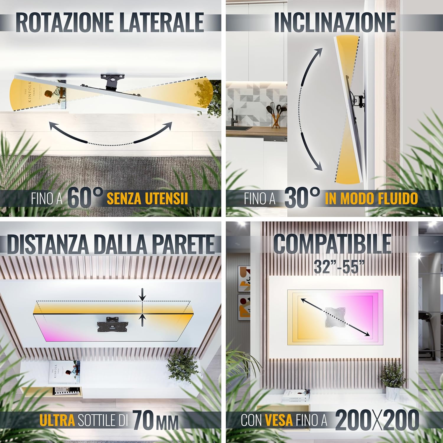 Thumbnail 2 de RICOO R12 Supporto TV 33-81 cm 📺