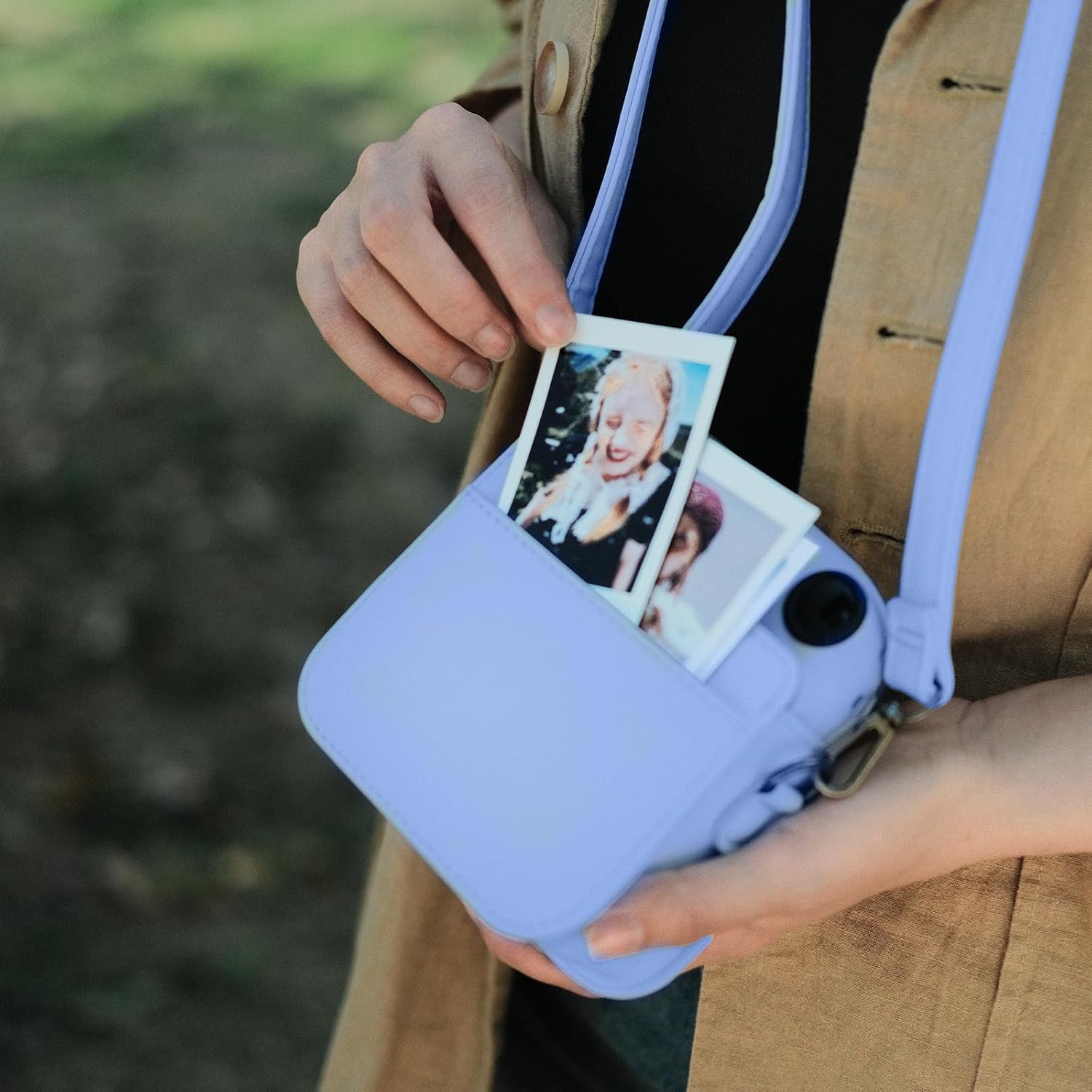 Thumbnail 6 de Rieibi Instax Mini 12 camera case – custom carry bag with strap (blue)