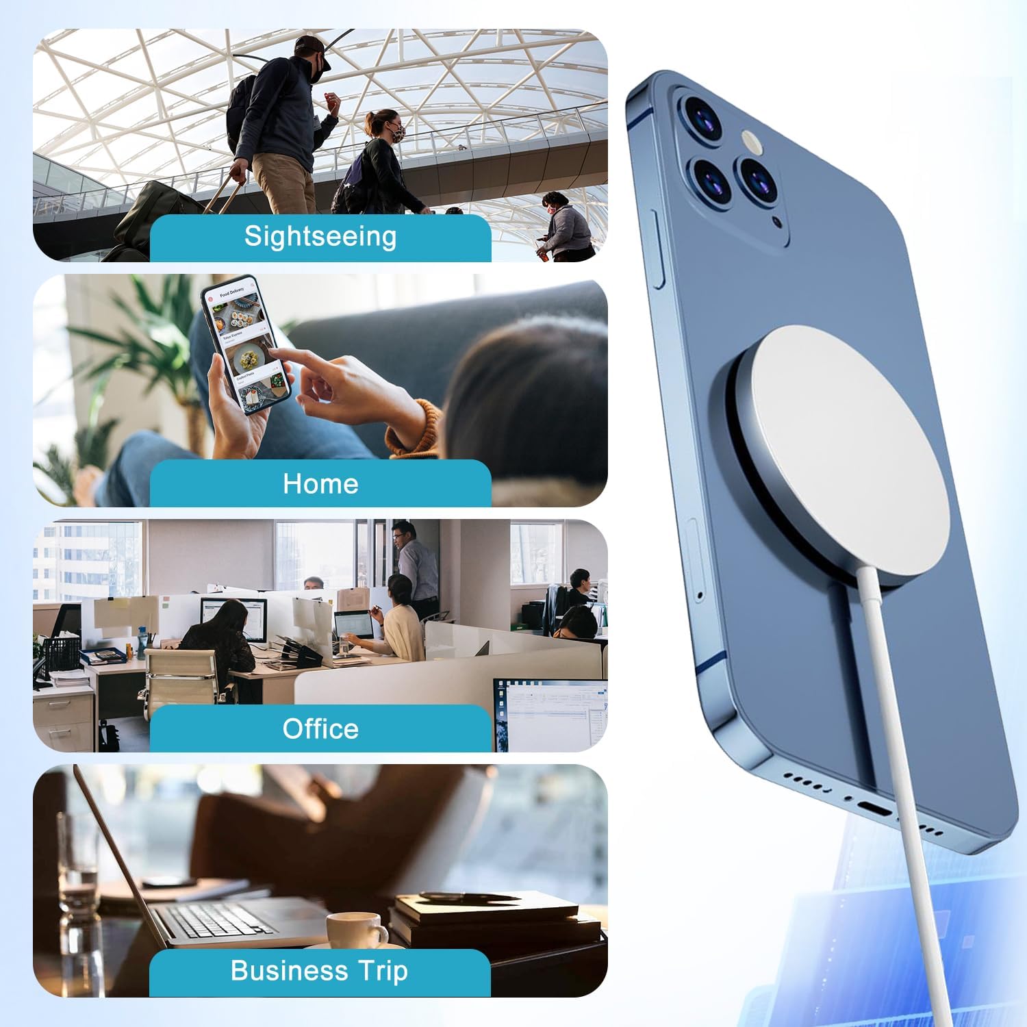 Thumbnail 6 de Chargeur Induction iPhone 15W Mag-Safe – Chargeur sans fil rapide et compact