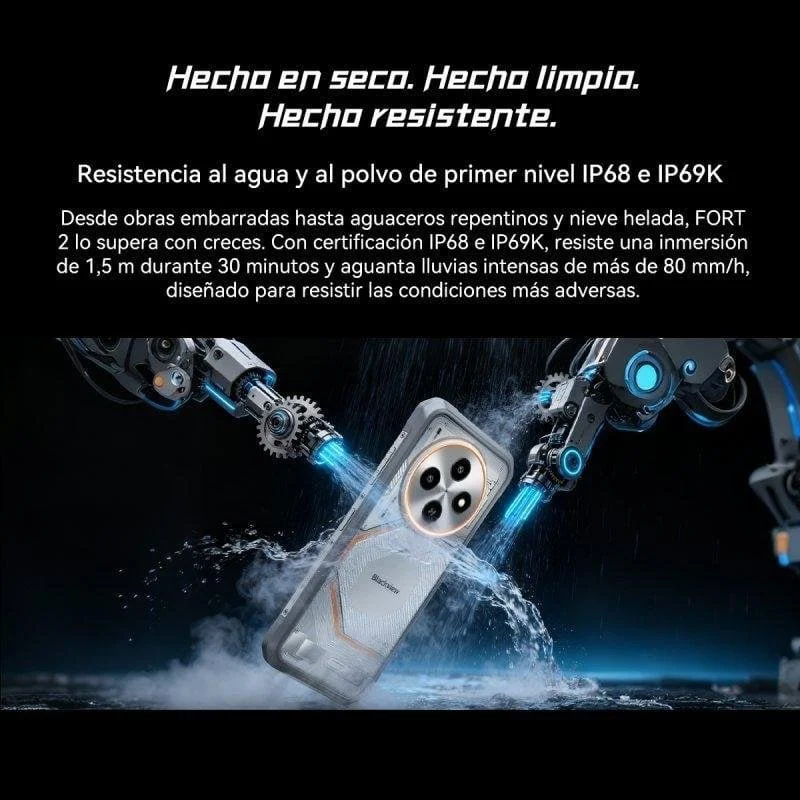 Detalle de Blackview Fort 2 4G 8GB/128GB, 6.56" Rugerizado con NFC y gran autonomía