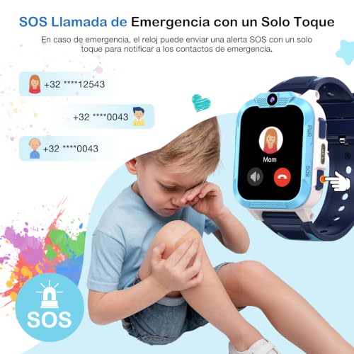 Detalle de Baolubao Reloj Inteligente Niño 4G: videollamadas, GPS y linterna bicolor (1.85")