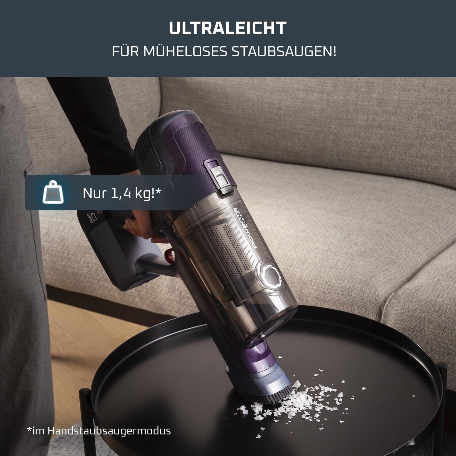 Thumbnail 6 de Rowenta X-Pert 6.60 Essential (RH6838) Akkustaubsauger mit herausnehmbarem Akku, LED-Bodendüse und Wandhalterung