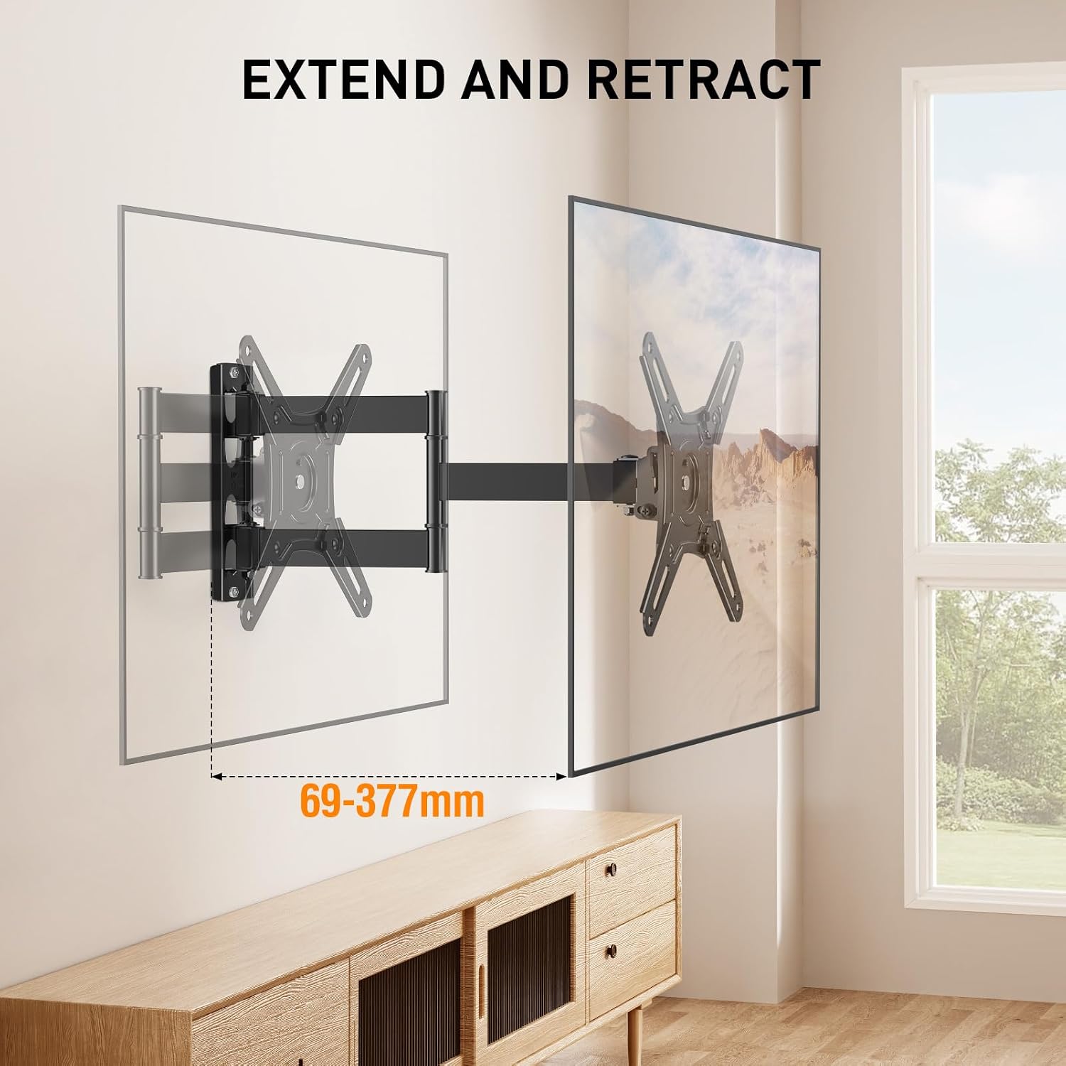 Detalle 2 de ELIVED EV012 TV wall bracket 14–42 inch, 20 kg capacity