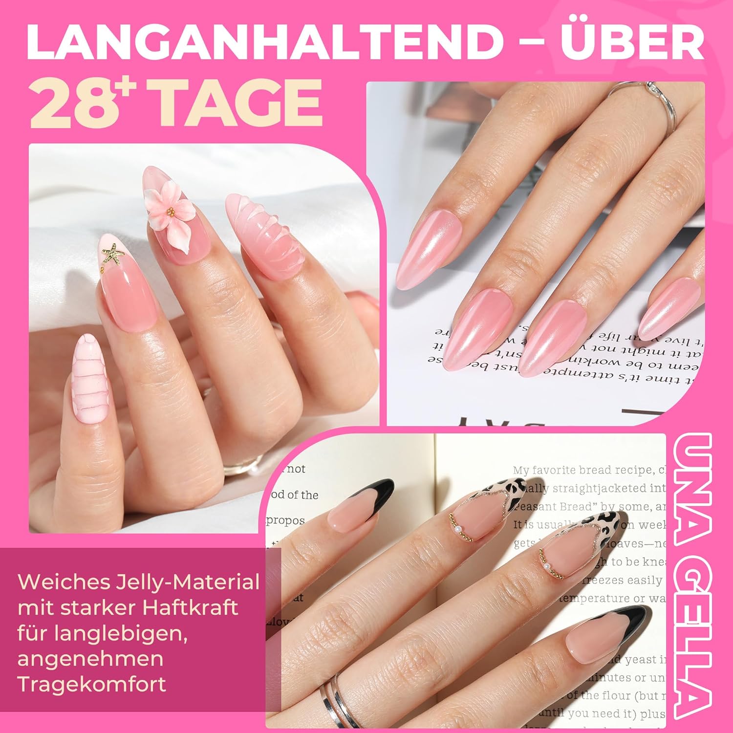 Detalle de UNA GELLA Mandel Nail Tips 504 Stück 💅