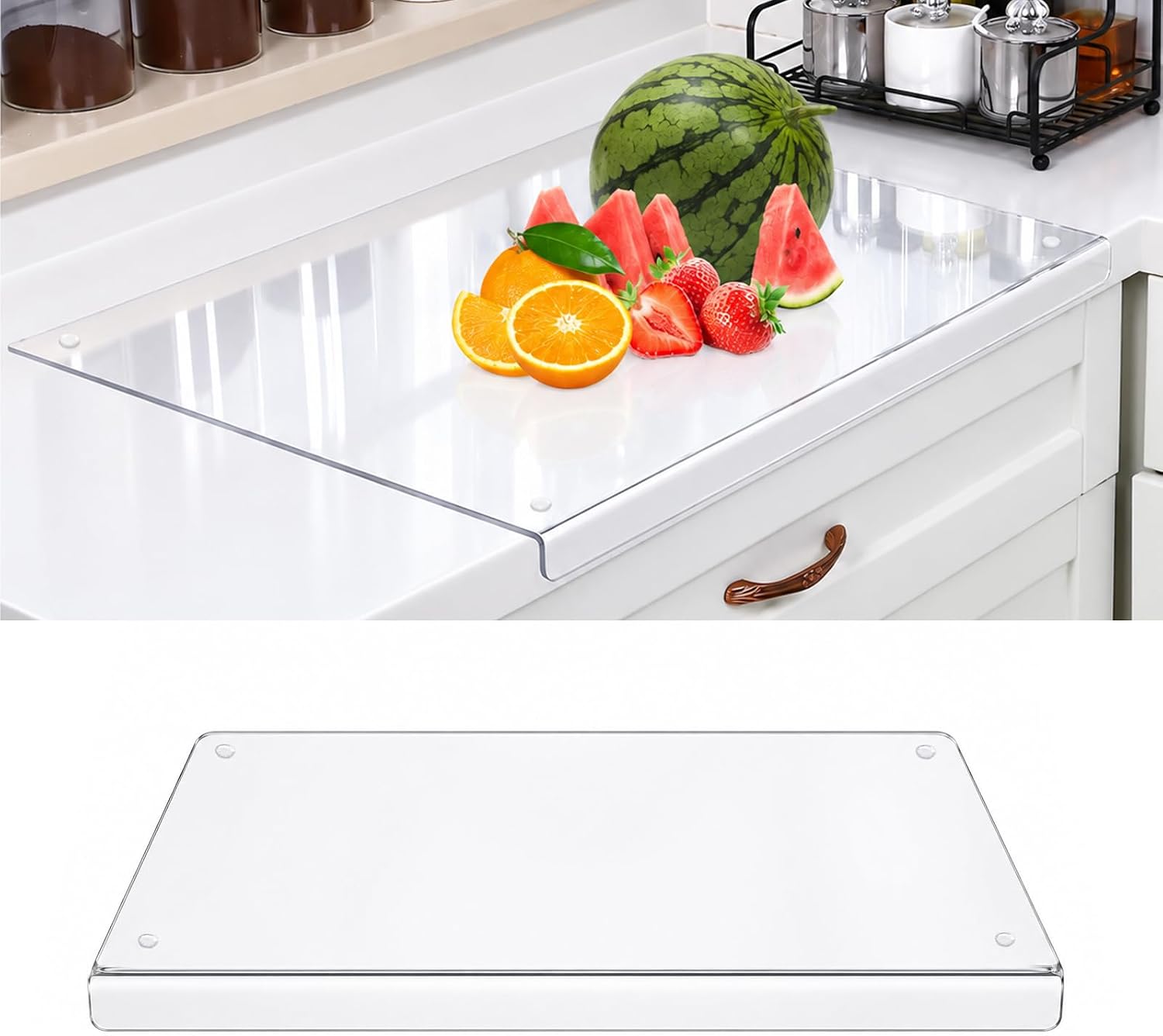 Detalle de Divove cuttingboard-O3-45X40 acryl snijplank 45 x 40 cm, transparant