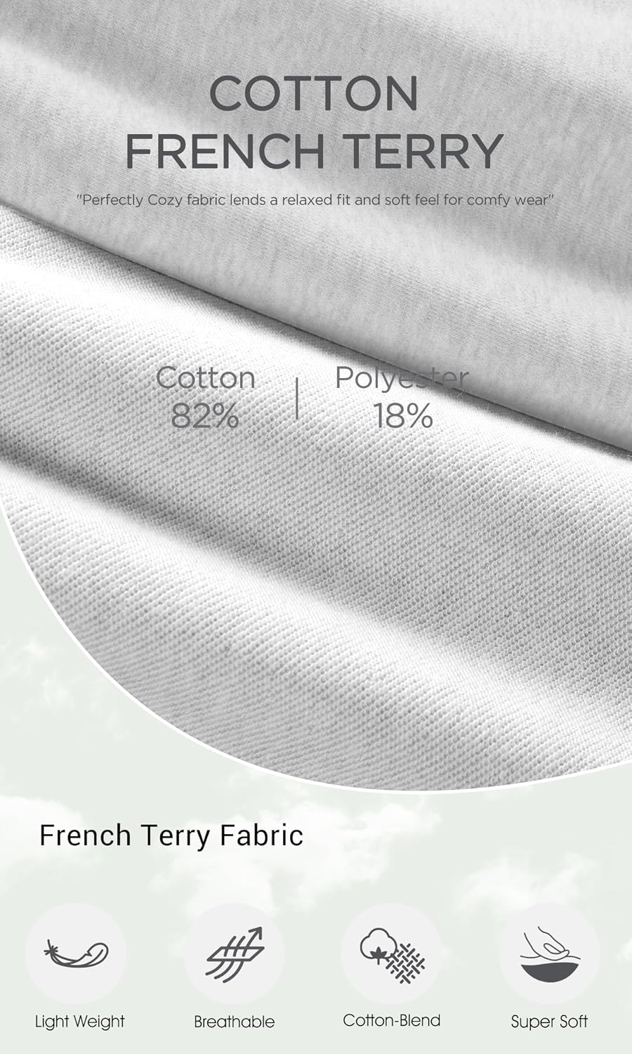 Thumbnail 6 de ODODOS Women's Sweat Shorts with Pockets: Cotton French Terry, Drawstring, 3.5" Inseam