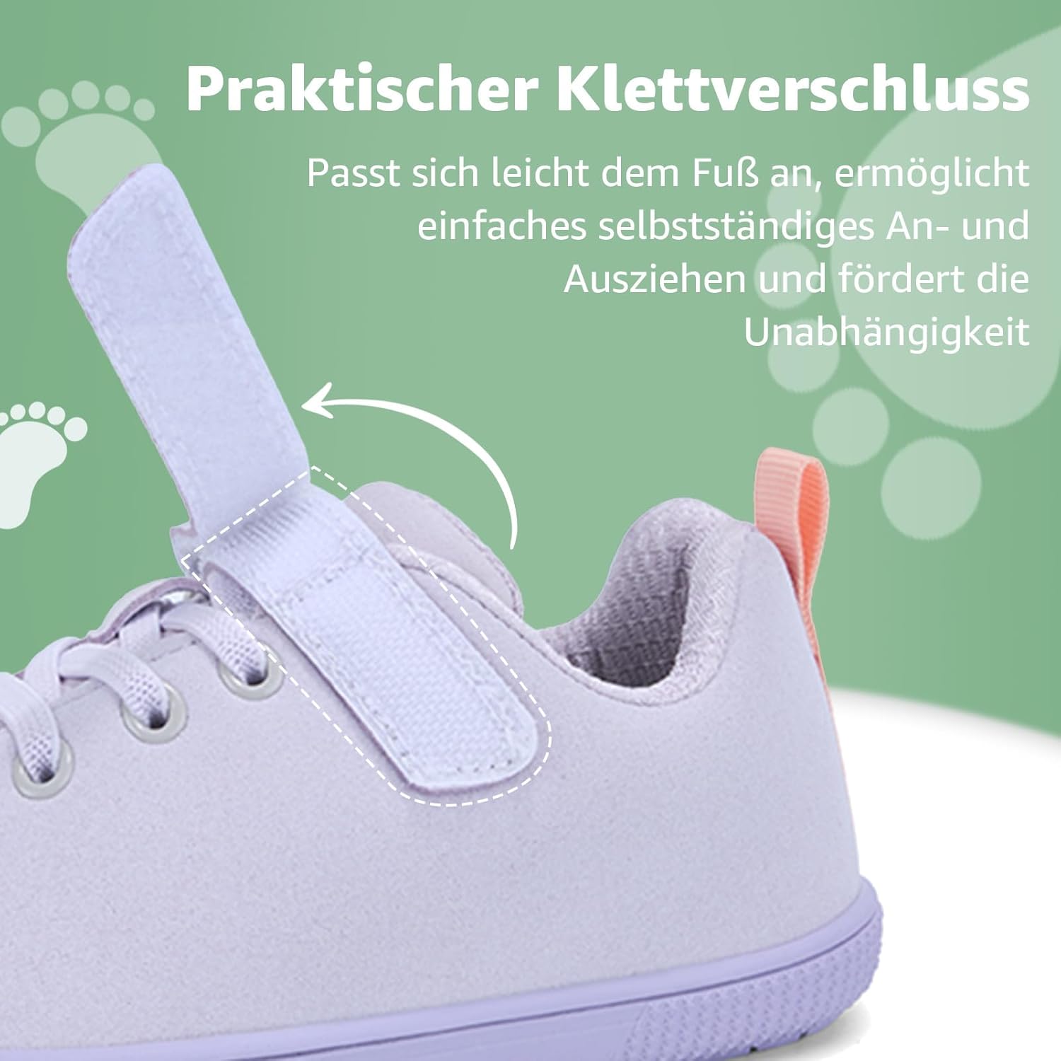 Thumbnail 2 de SAGUARO Barfußschuhe Kinder – Barfuß Sneaker mit breiter Zehenbox, Klett und rutschfester Sohle (Gr. 25–36)