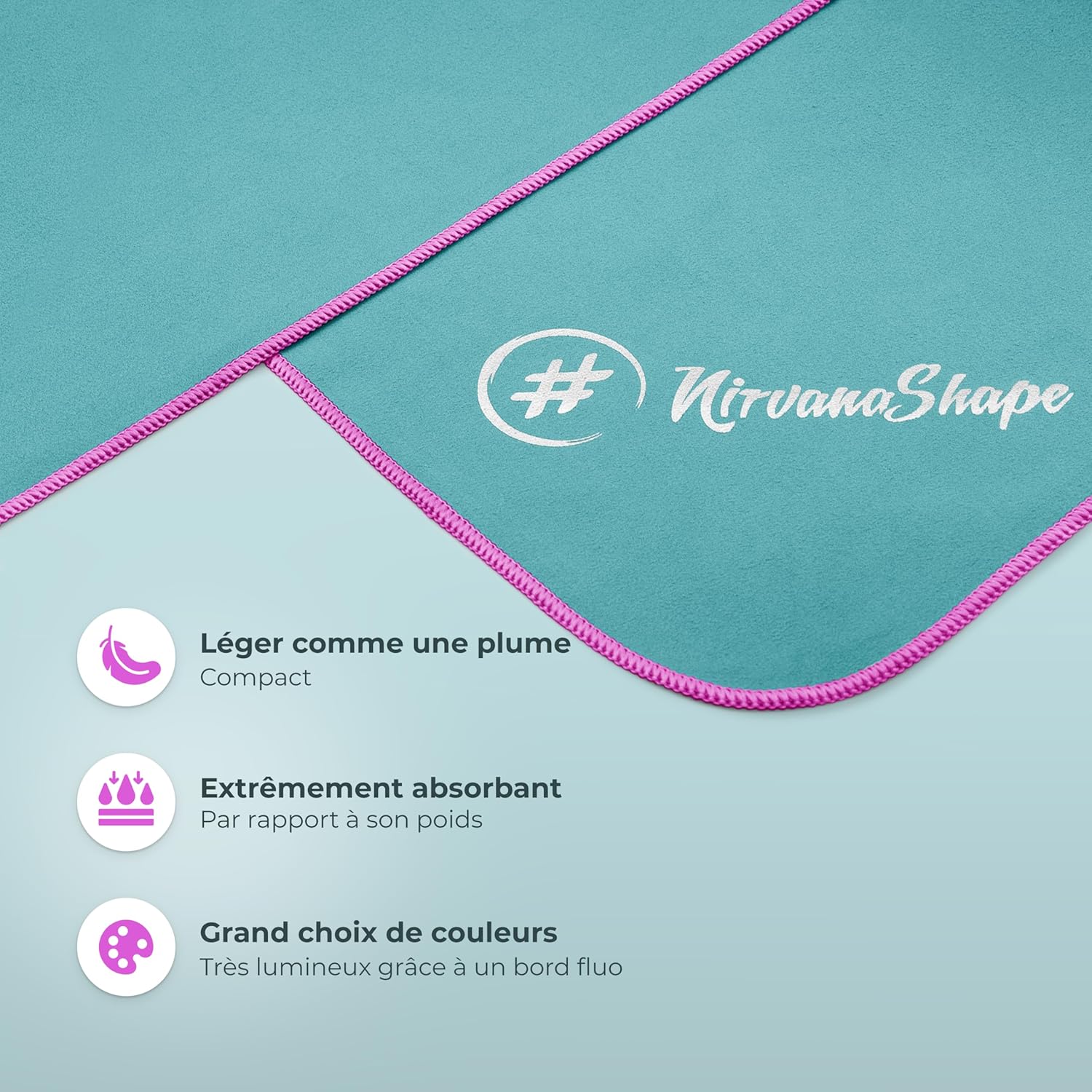 Thumbnail 1 de NirvanaShape Serviette Microfibre — Séchage rapide et poids plume pour le sport et le voyage