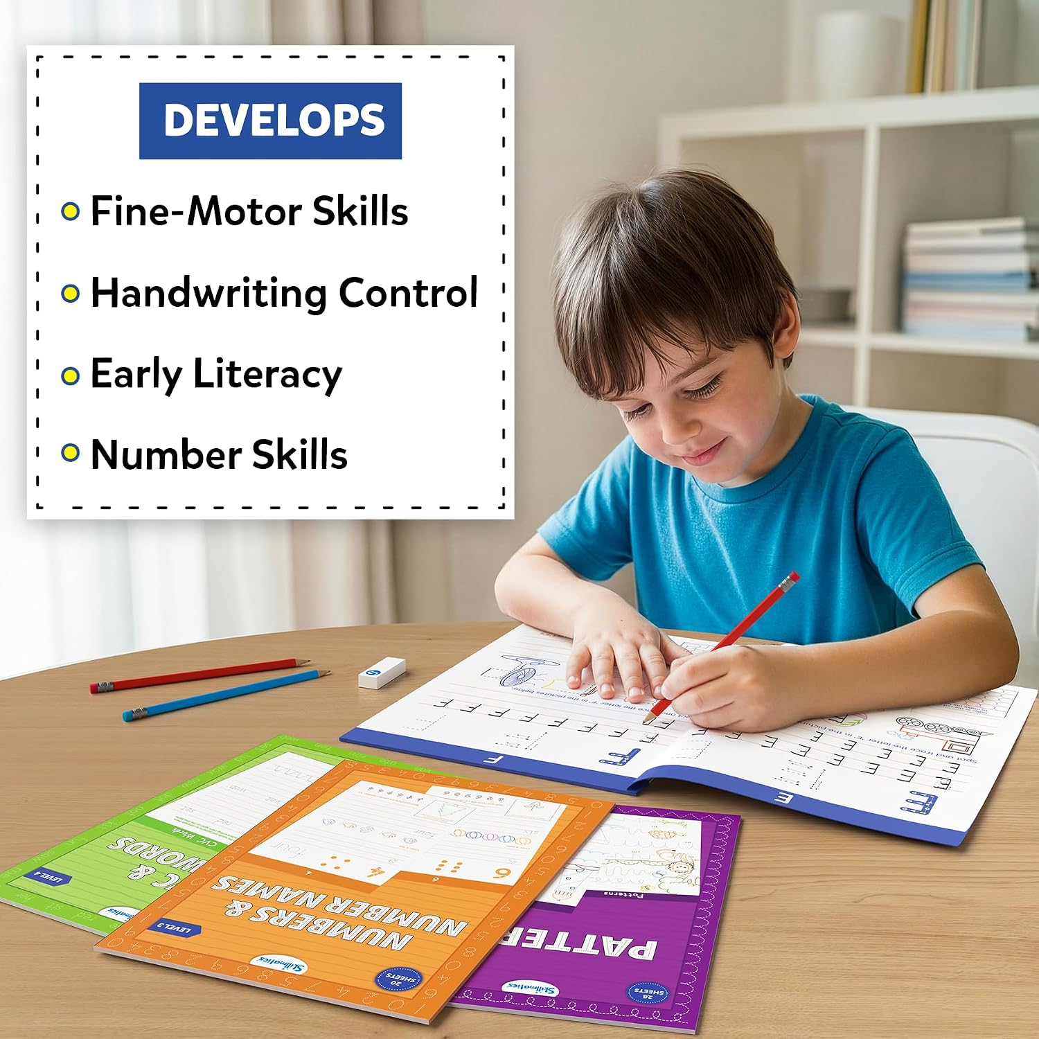 Thumbnail 5 de Skillmatics Handwriting Practice Kit – 4 Stage-Based Writing Workbooks with Pencils & Eraser