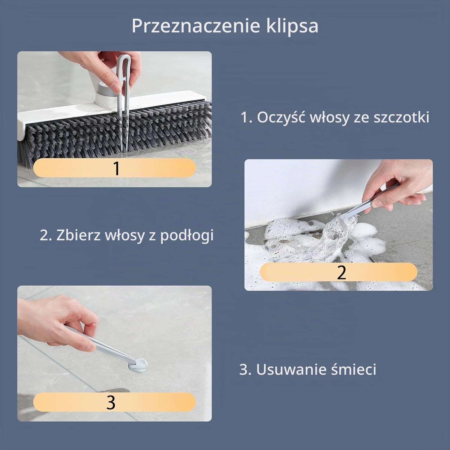 Detalle 2 de WANGDEFU WDF-TD1001-3-DE – szczotka do podłóg 3 w 1, teleskopowa 145 cm