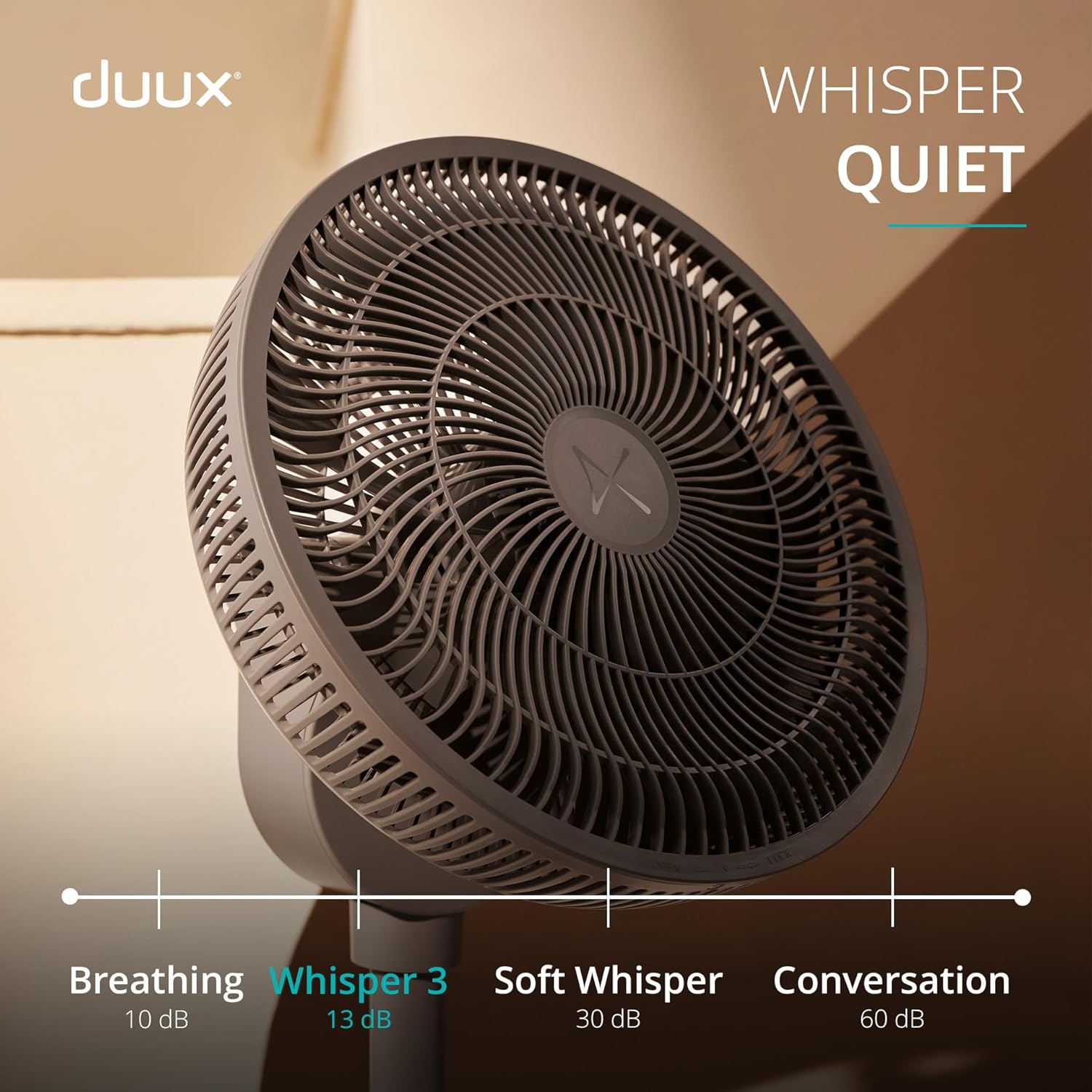 Detalle de Duux Whisper 3 Standing Fan – 13dB, 26 speeds, height-adjustable with remote