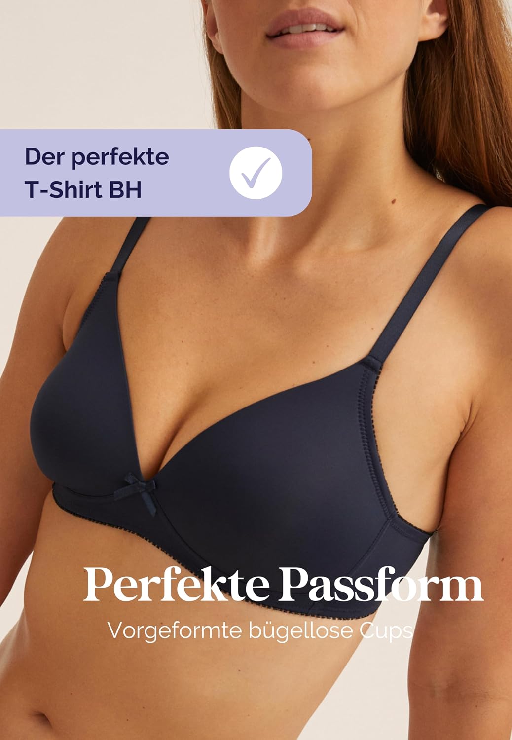 Detalle de Naturana Soft-BH ohne Bügel mit Schale (Cup A-D) – optimaler Sitz, maximaler Halt