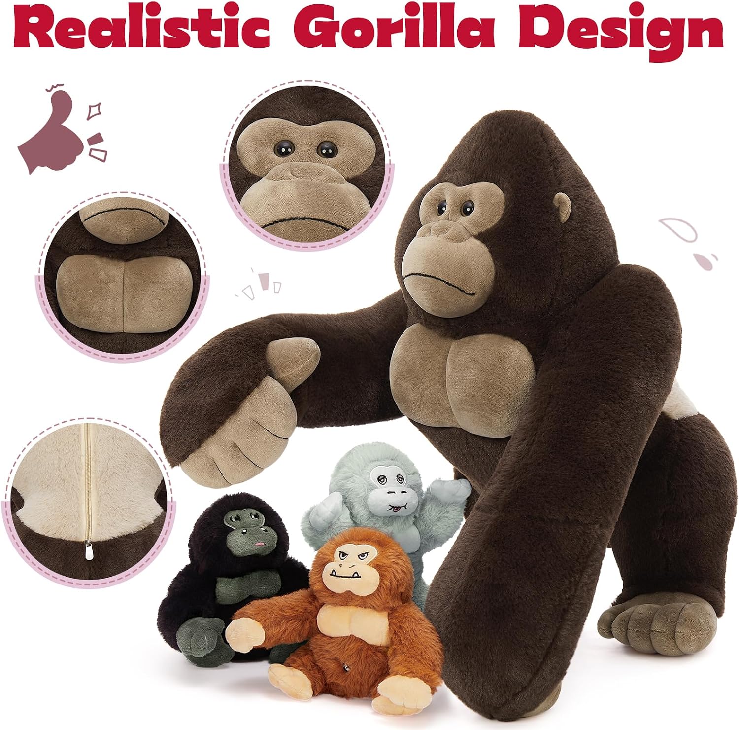 Thumbnail 2 de MorisMos Big Gorilla Soft Toy 50 cm