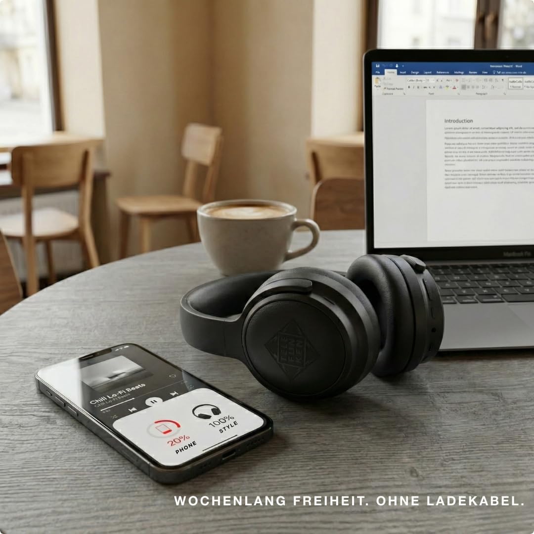 Thumbnail 3 de TELEFUNKEN ARCO Style Over-Ear Kopfhörer mit Hybrid ANC, 140h Akku & Bluetooth 6.0 (USB-C Audio)