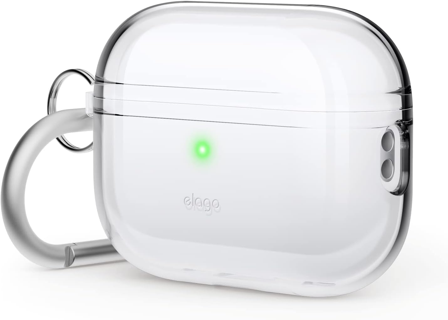 Detalle de elago Coque transparente en TPU pour Apple AirPods Pro 2e génération, avec porte-clés et ruban gel inclus