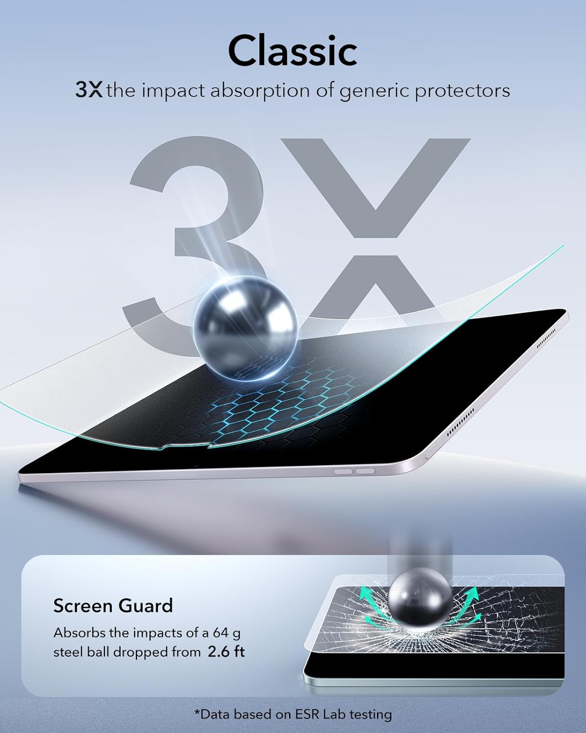 Thumbnail 5 de ESR Paper-Feel Schutzfolie (2 Stück) für iPad Air 13 Zoll M4/M3/M2 – matt, 9H, zum Schreiben wie auf Papier