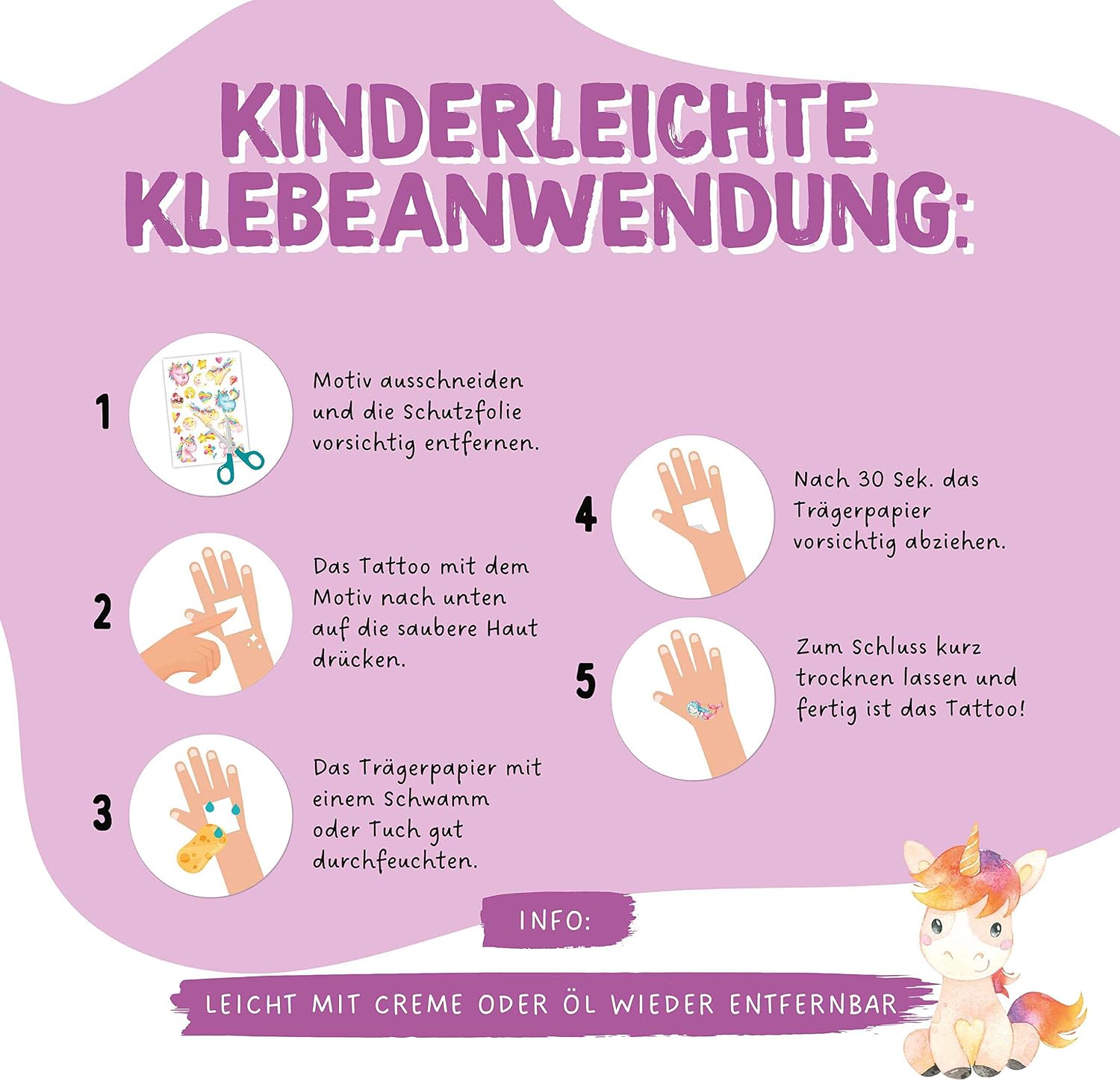 Detalle de Papierdrachen 100 hautfreundliche Kindertattoos mit Meerjungfrau – 6 Bögen für Kindergeburtstag (vegan, dermatologisch getestet)