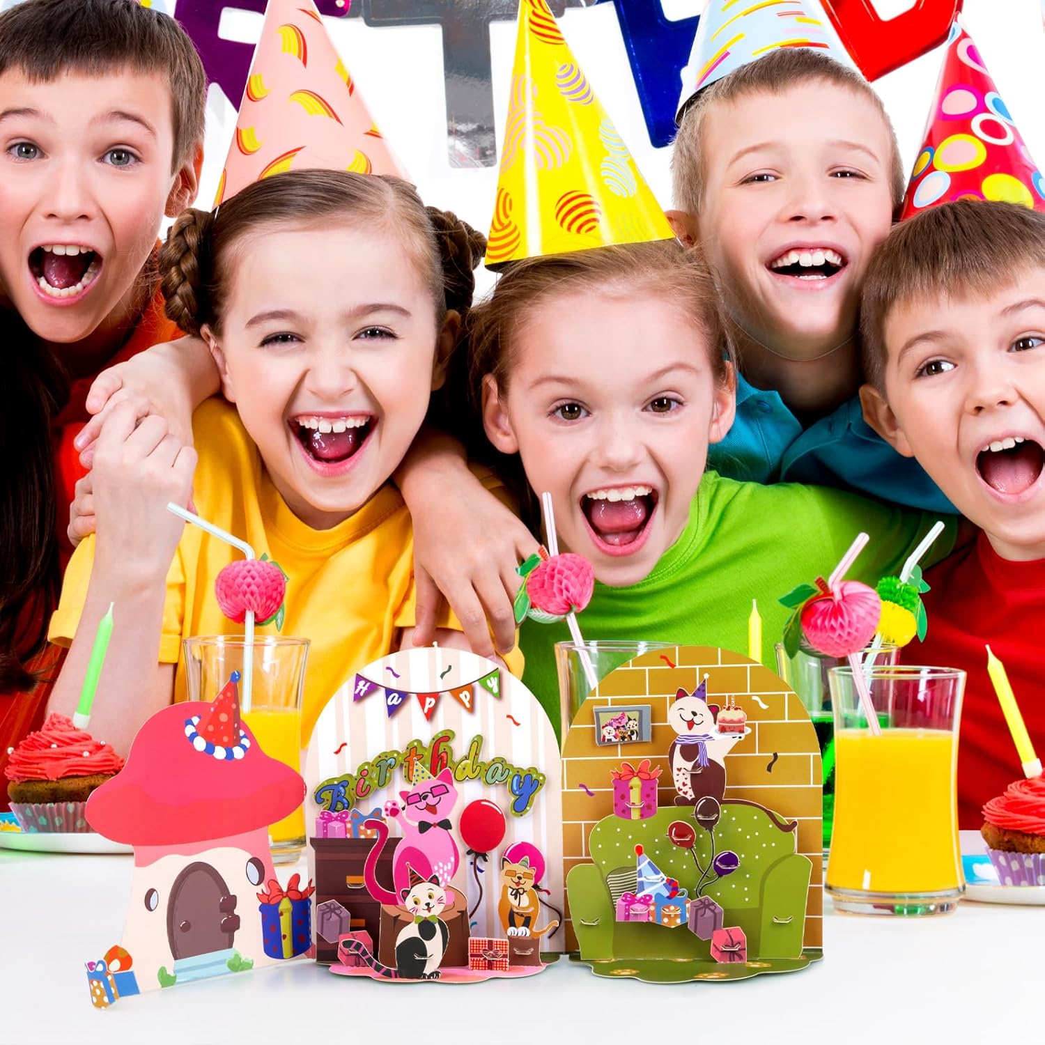 Thumbnail 4 de Whimsical 3D Pop-Up Birthday Card 🎈