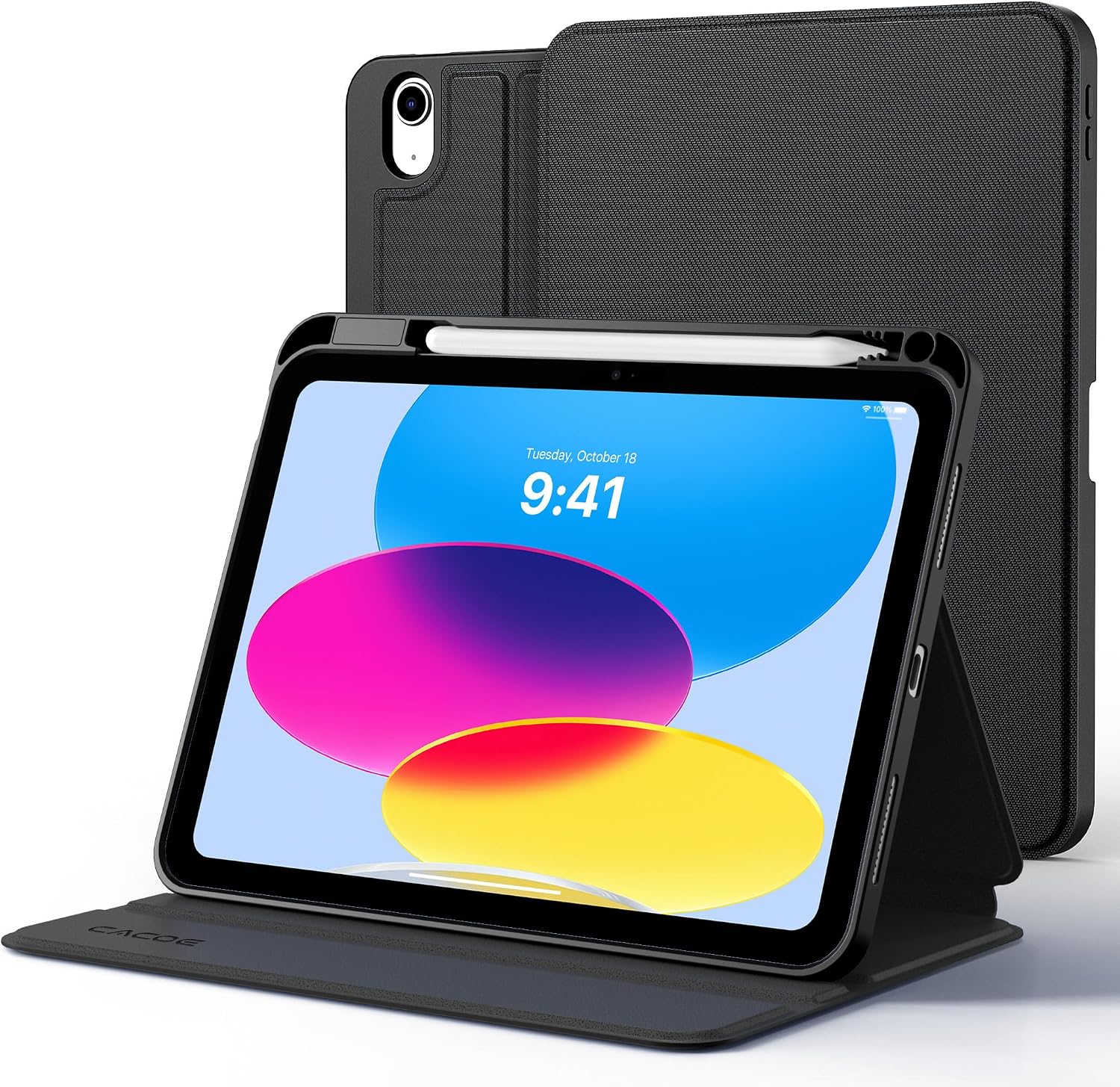 Detalle de CACOE Case for iPad A16 11-inch folio with pencil holder