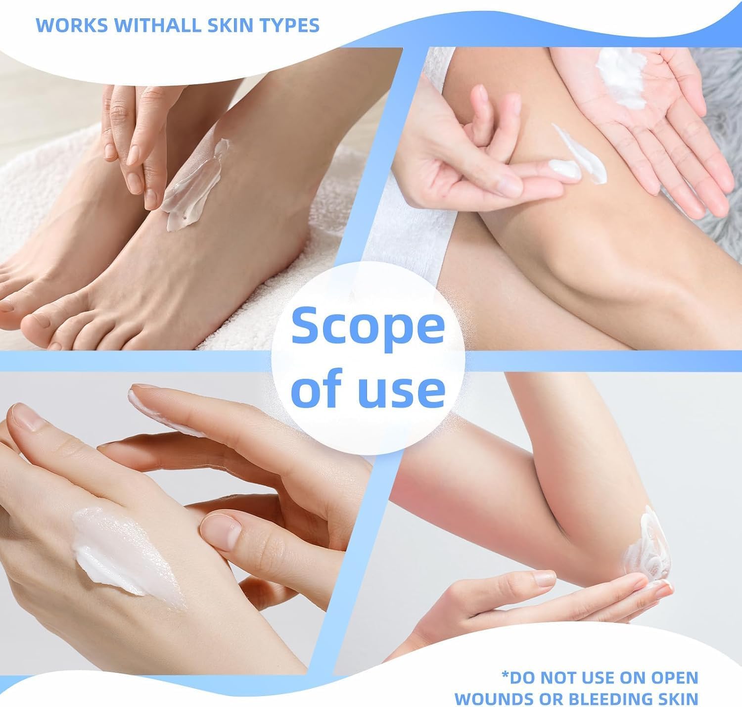 Detalle de QQWIAX 40% Urea Cream, 170 g for Dry, Rough Hands and Feet