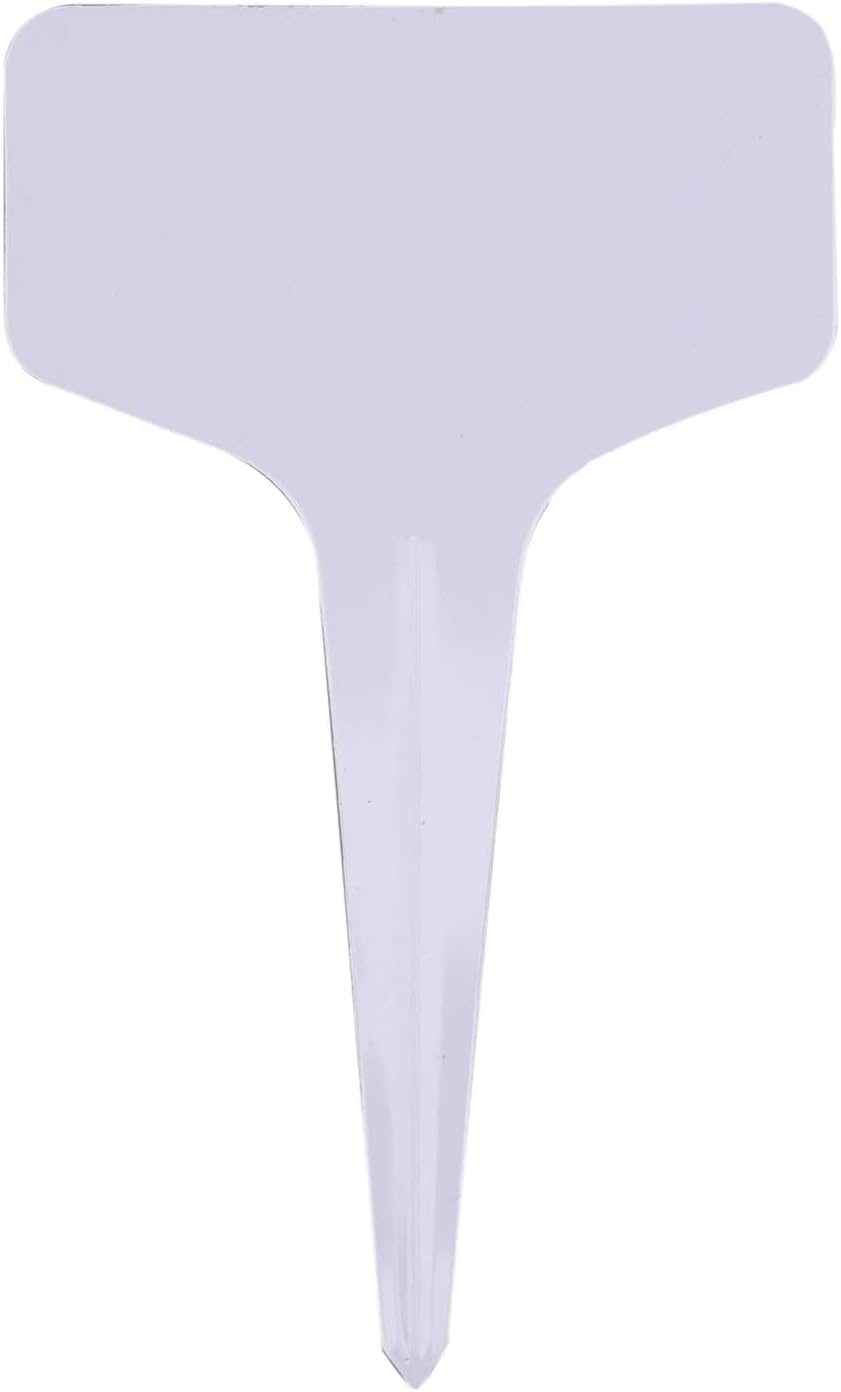 Detalle de VASLON ZWBQ2021 T-Type Plant Labels, White Plastic, 100-Pack