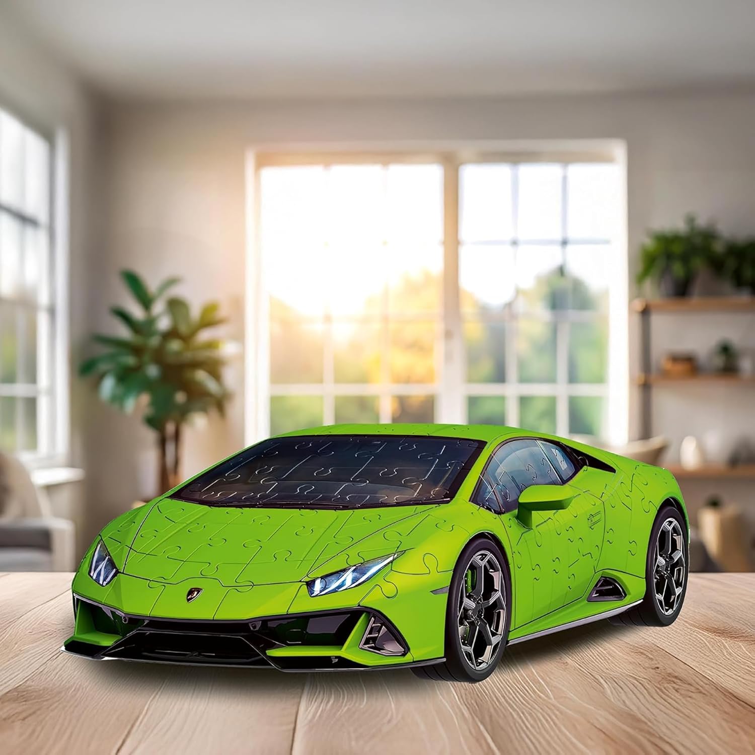 Detalle de Ravensburger Puzzle 3D Lamborghini Huracán EVO, modellismo da costruire in 108 pezzi (3D, Easy Click) per bambini e adulti