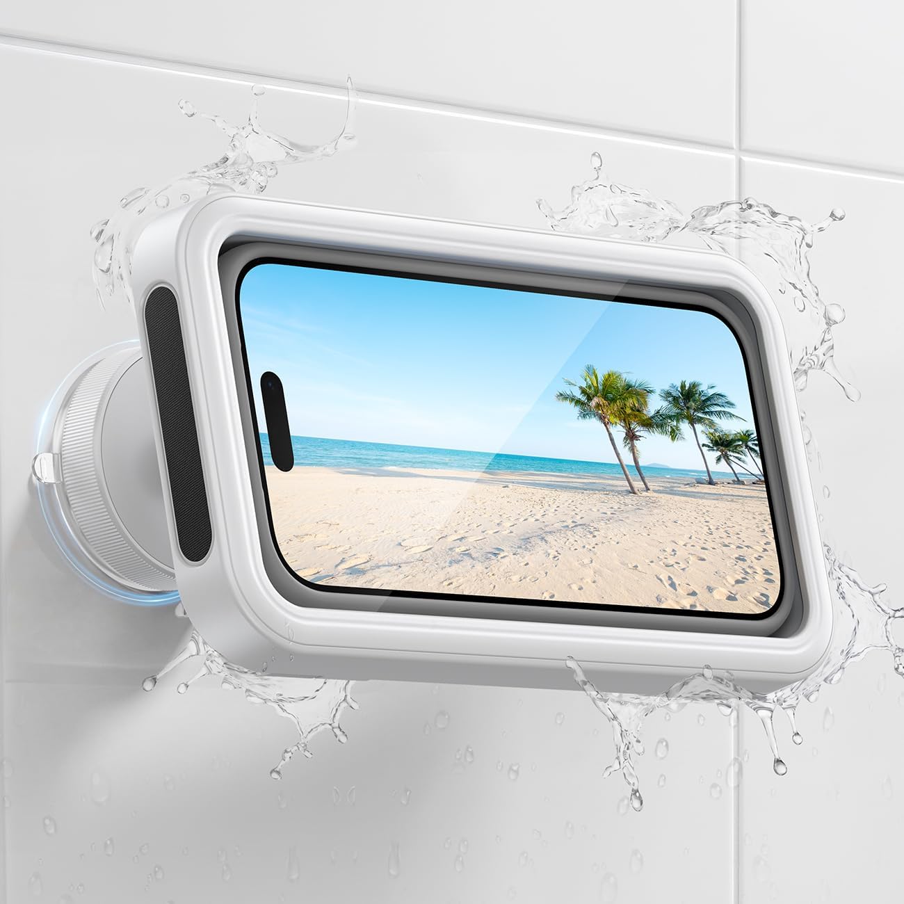 Detalle de Lamicall Vacuum Suction Shower Phone Holder, 30 lb Hold, 360° Adjustment