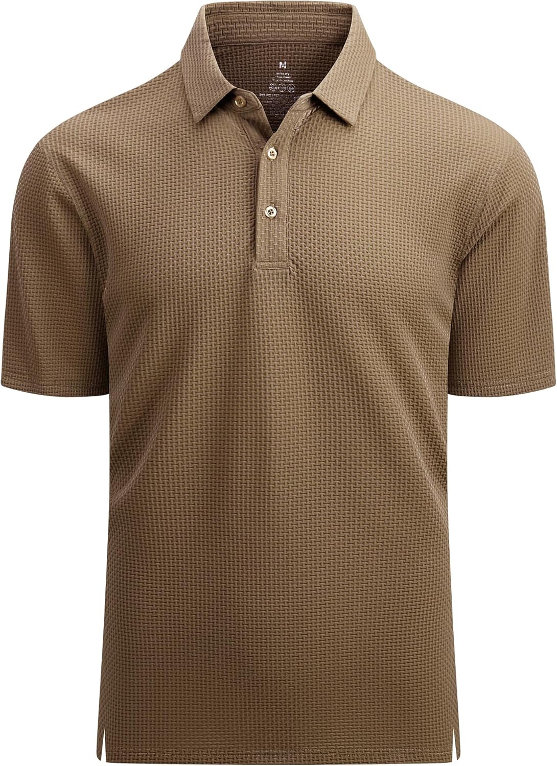 Detalle de Alex Vando Men's Bubble Jacquard Polo Shirt - Super Stretch Short Sleeve