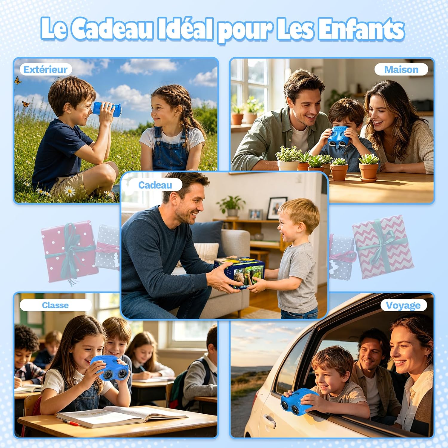 Thumbnail 6 de ASPOVEN 2 en 1 : Microscope et Télescope Numérique pour Enfant – Écran HD 2 pouces, 1000x / 1000 m (Bleu)