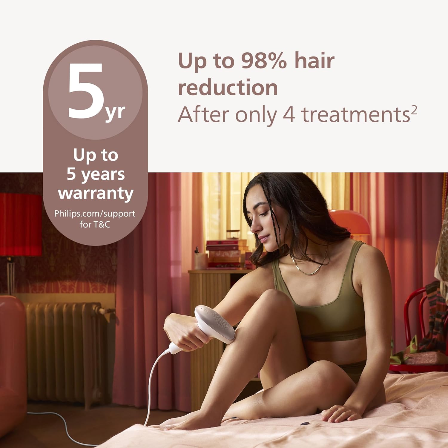 Thumbnail 2 de Philips Lumea 7000 Series BRI923/00 IPL hair removal device with satin compact pen trimmer and 3 attachments