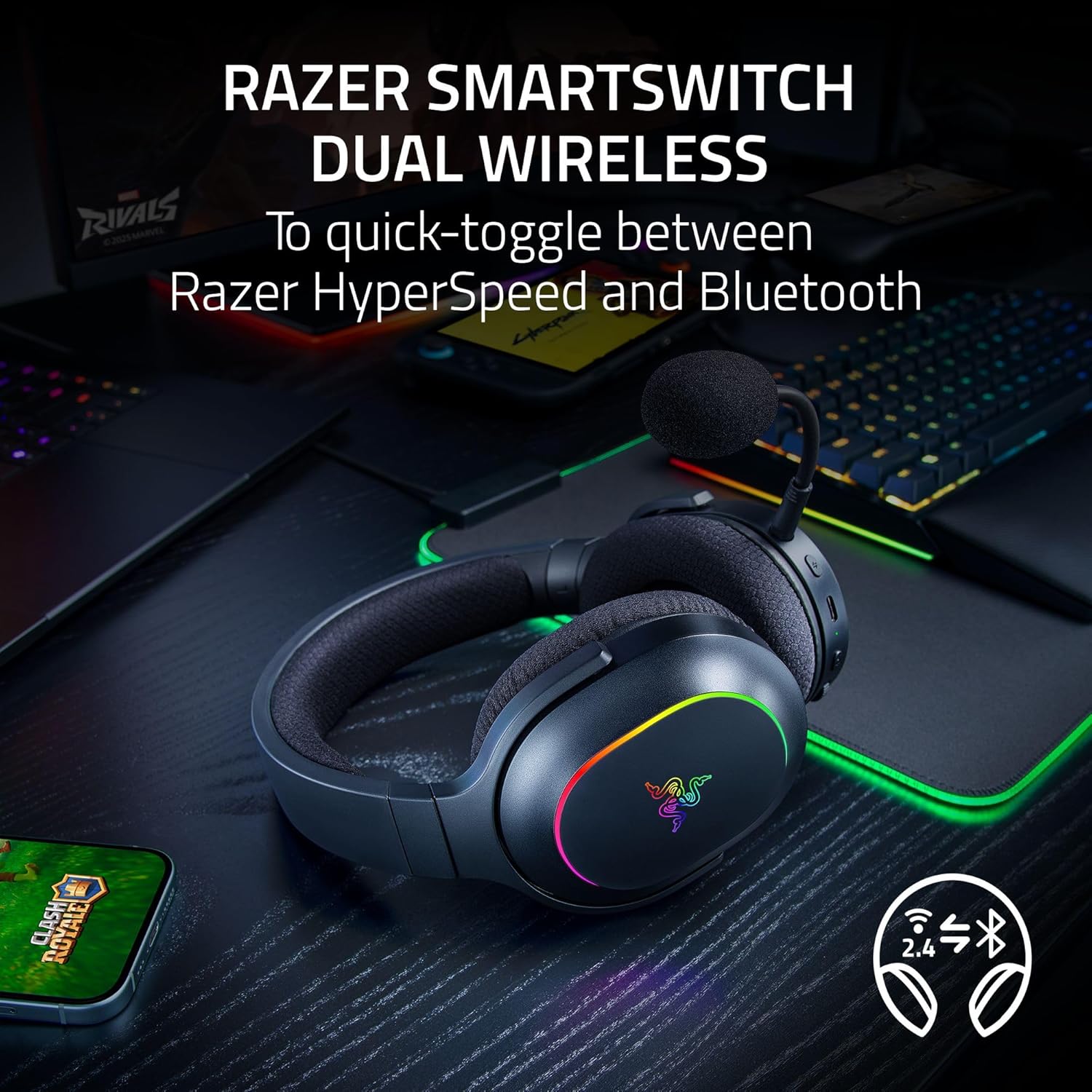 Thumbnail 1 de Razer Barracuda X Chromatic Wireless Gaming Headset