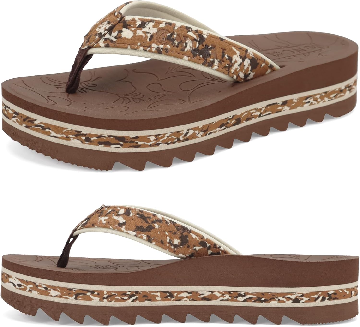 Thumbnail 6 de ONCAI Women's Flip Flops: Fashion Platform Wedge Sandals with Arch Support