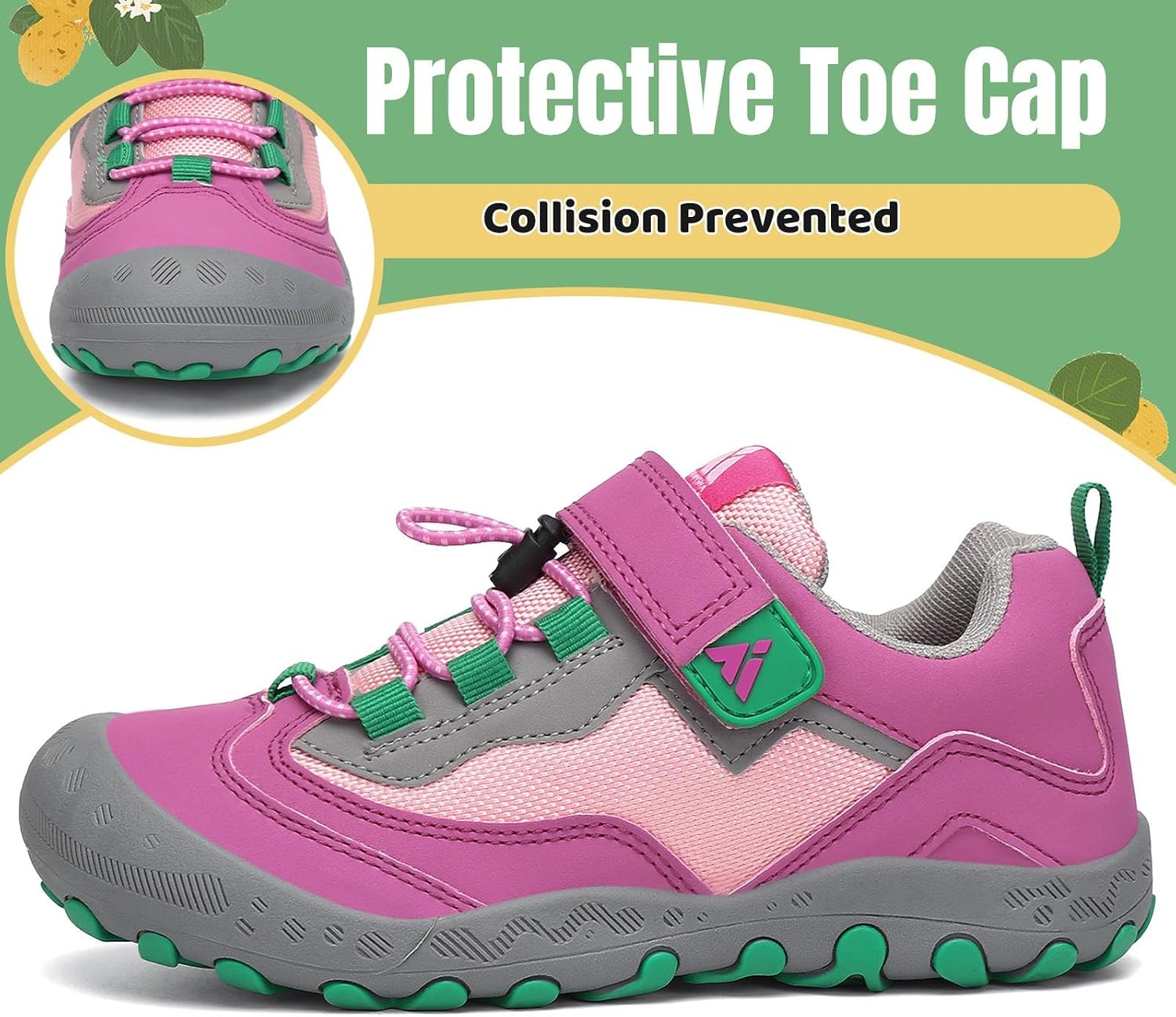 Detalle 2 de Mishansha Bambini Scarpe da Trekking Traspiranti Antiscivolo – Comfort, Protezione e Versatilità