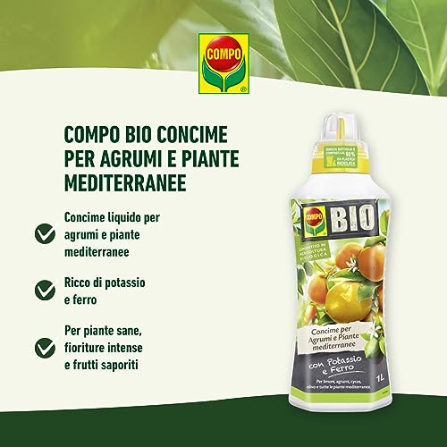 Detalle de COMPO BIO Concime Liquido Per Agrumi e Piante Mediterranee, 1L – nutrimento biologico per agrumi e piante mediterranee