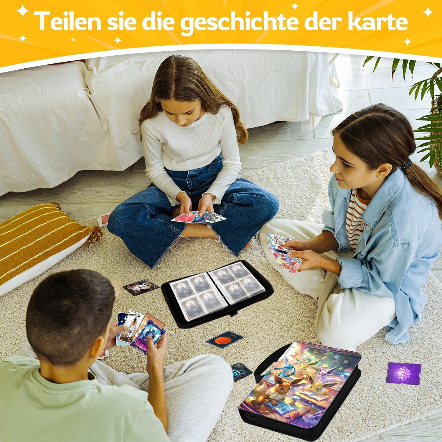 Thumbnail 6 de ZZKW Sammelkarten-Album mit Reißverschluss (50 Seiten, bis 400 Karten) – wasserdichtes Card Binder