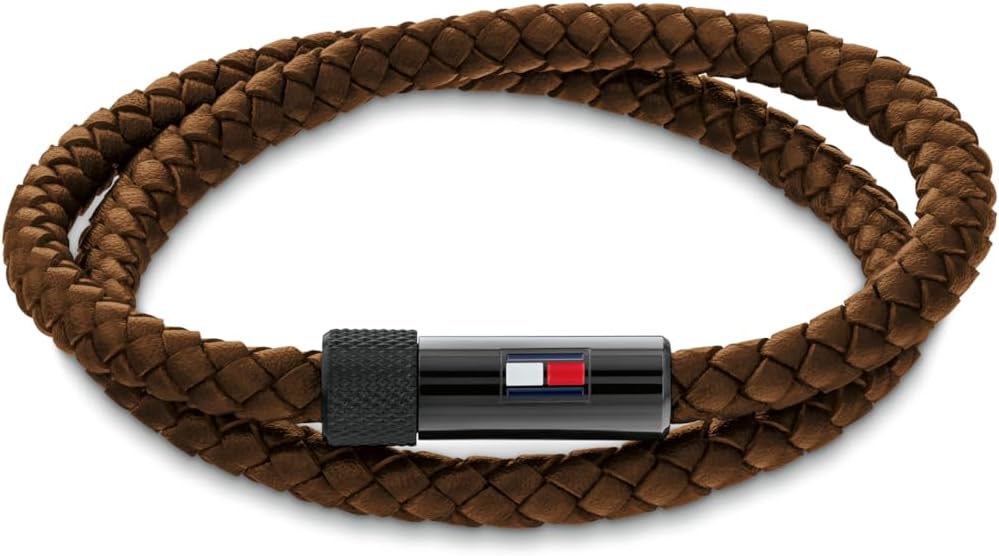 Detalle de Tommy Hilfiger Jewelry Men's Leather Bracelet with Magnetic Closure