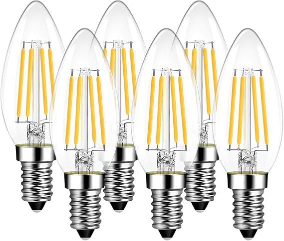 Detalle de LVWIT Bombillas Vintages E14 Edison - Pack de 6